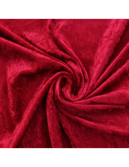 Tissus panne de velours - Rouge