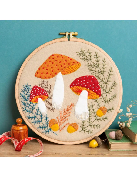 Kit feutrine avec tambour - Champignons