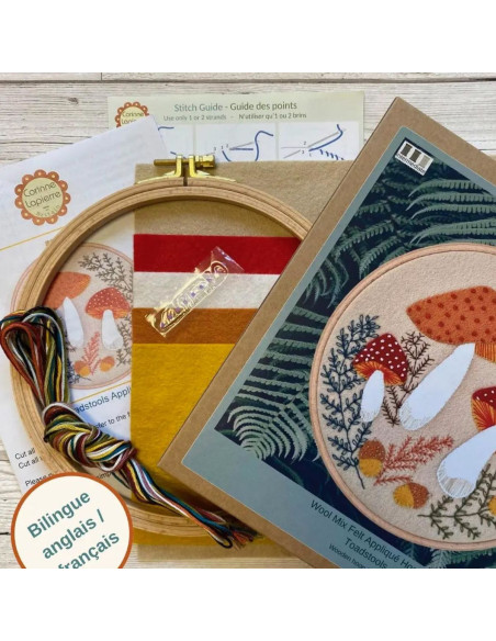 Kit feutrine avec tambour - Champignons