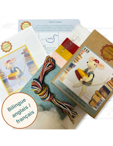 Kit feutrine - Petite souris libraire