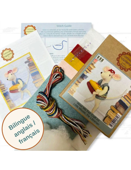 Kit feutrine - Petite souris libraire