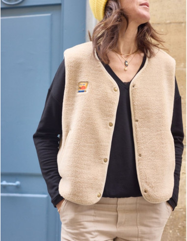 Patron de gilet sans manche Sherpa - Atelier Scämmit