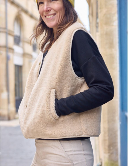 Patron de gilet sans manche Sherpa - Atelier Scämmit