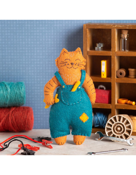 Kit feutrine - Chat mécanicien