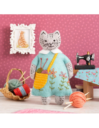 Kit feutrine - Mme Chat Tricote