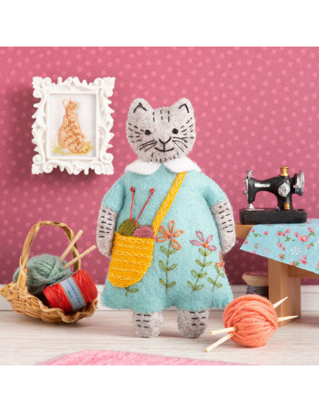 Kit feutrine - Mme Chat Tricote