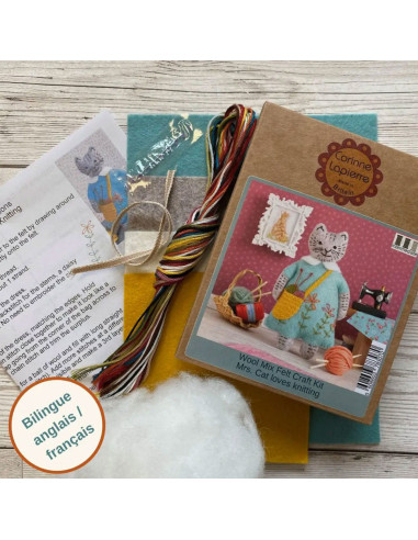 Kit feutrine - Mme Chat Tricote