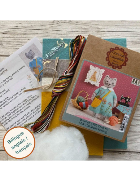 Kit feutrine - Mme Chat Tricote