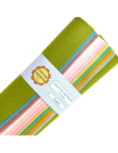 Assortiment feutrines 22,5 x 22,5 cm - Pastel