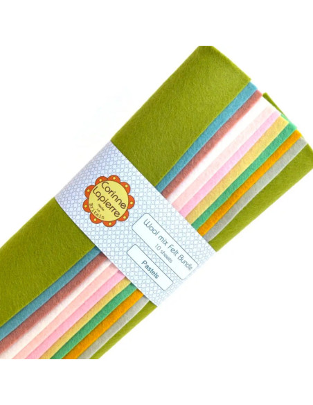 Assortiment feutrines 22,5 x 22,5 cm - Pastel