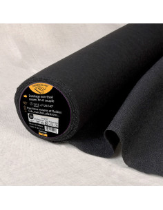 Entoilage non tissé thermocollant medium - Noir
