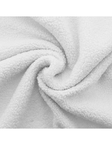 Tissu fourrure bouclette Teddy - Blanc