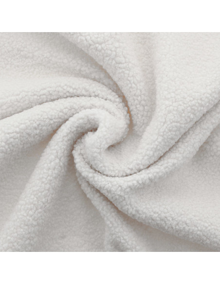 Tissu fourrure bouclette Teddy - Écru
