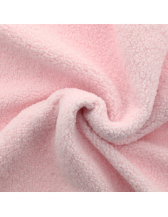 Tissu fourrure bouclette Teddy - Rose layette