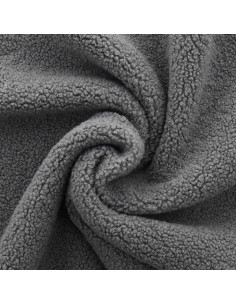 Tissu fourrure bouclette Teddy - Gris foncé