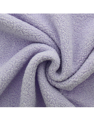 Tissu fourrure bouclette Teddy - Lavande
