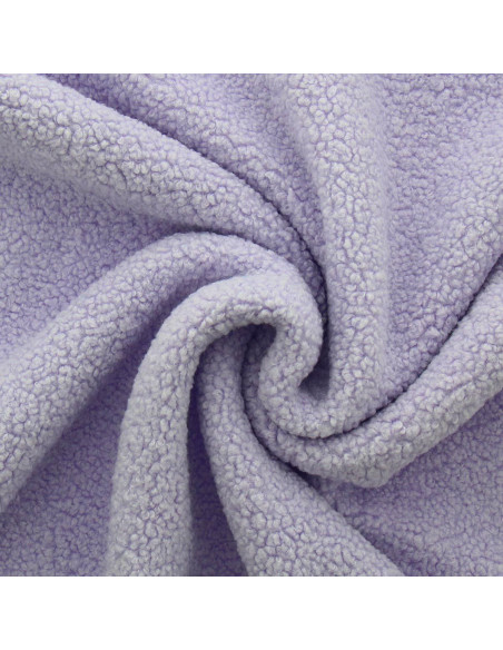 Tissu fourrure bouclette Teddy - Lavande