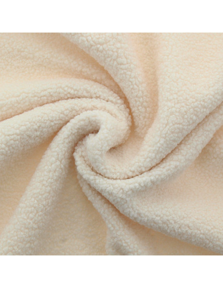 Tissu fourrure bouclette Teddy - Champagne