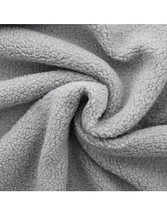 Tissu fourrure bouclette Teddy - Gris argent
