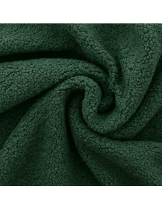 Tissu fourrure bouclette Teddy - Vert foncé