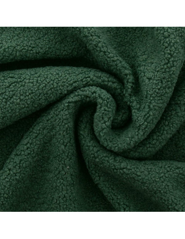 Tissu fourrure bouclette Teddy - Vert foncé