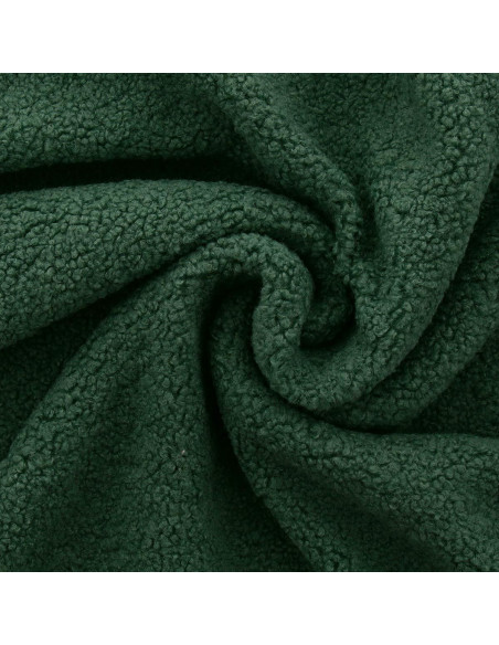 Tissu fourrure bouclette Teddy - Vert foncé