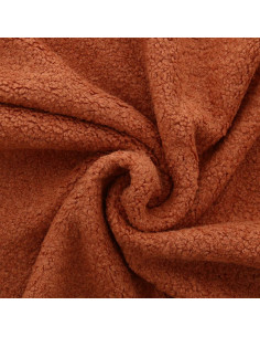 Tissu fourrure bouclette Teddy - Cuivre