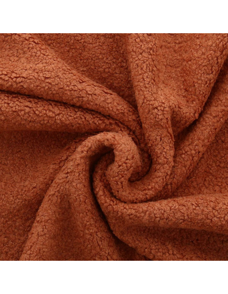 Tissu fourrure bouclette Teddy - Cuivre