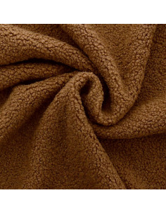 Tissu fourrure bouclette Teddy - Noisette