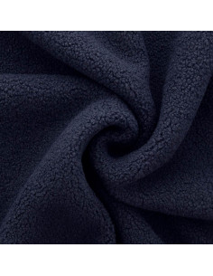 Tissu fourrure bouclette Teddy - Bleu marine