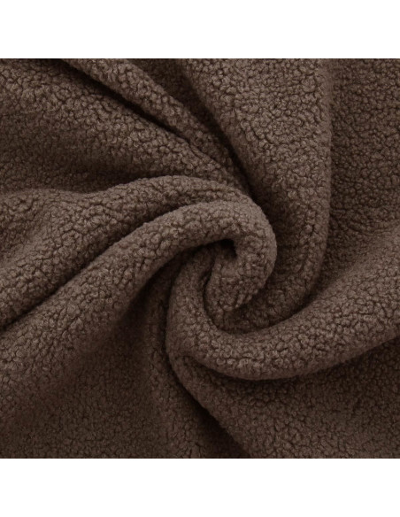 Tissu fourrure bouclette Teddy - Taupe