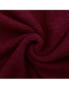 Tissu fourrure bouclette Teddy - Bordeaux