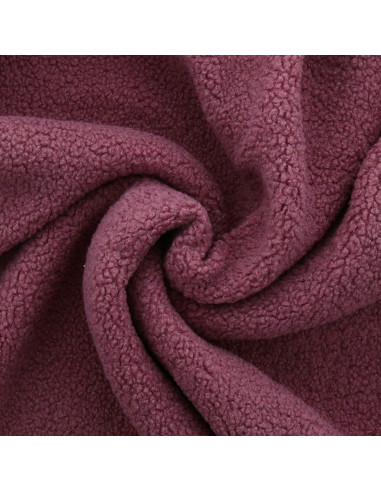 Tissu fourrure bouclette Teddy - Bois de rose