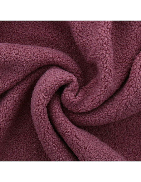 Tissu fourrure bouclette Teddy - Bois de rose