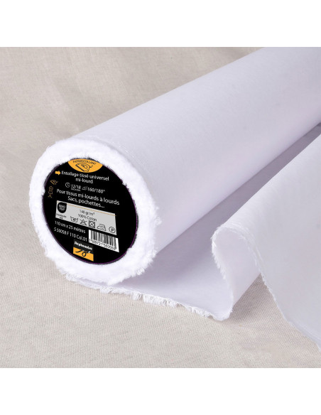 Entoilage tissé thermocollant universel mi-lourd