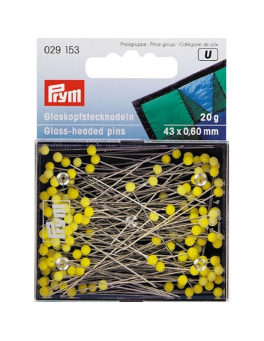 Epingles tête de verre extra-longues 20 Grs