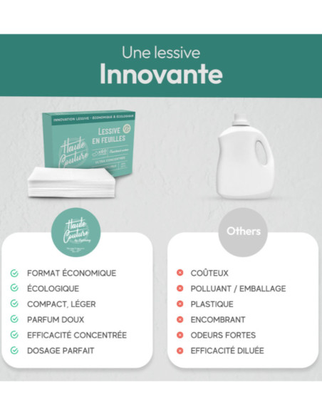Lessive en feuilles Haute Couture