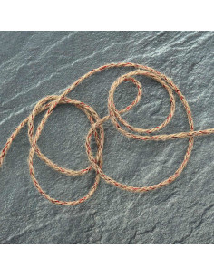 Tresse ronde jute lurex - Rouge