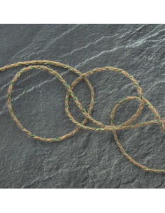 Tresse ronde jute lurex - Vert