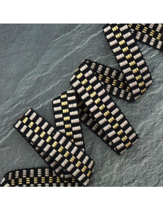 Sangle damier lurex - Gris