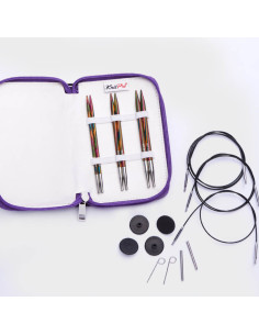 Trousse aiguilles à tricoter circulaires KnitPro Starter Symfonie Wood