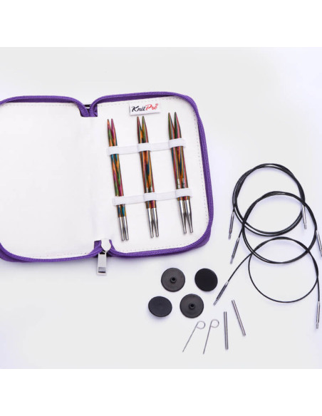 Trousse aiguilles à tricoter circulaires KnitPro Starter Symfonie Wood