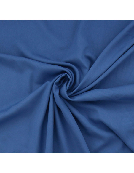 Tissu popeline de viscose - Bleu