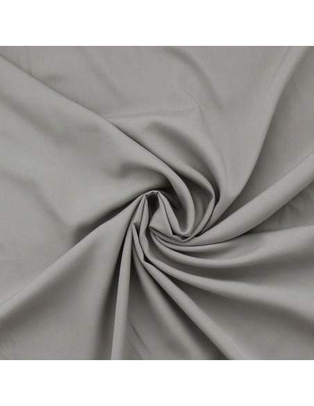 Tissu popeline de viscose - Gris argent