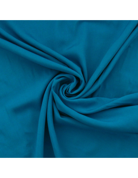 Tissu popeline de viscose - Bleu petrole