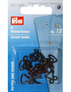 Agrafes et portes pour corsets - Noir par 6