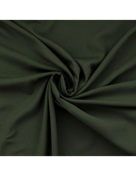 Tissu popeline de viscose - Vert kaki