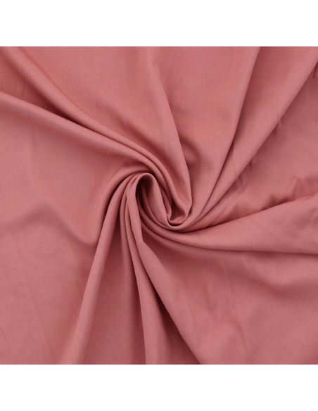 Tissu popeline de viscose - Bois de rose