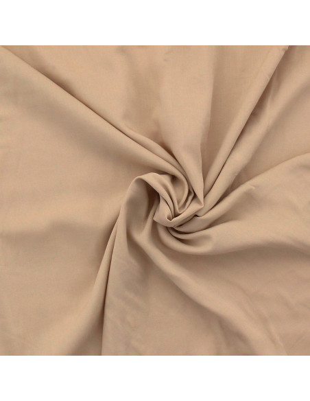 Tissu popeline de viscose - Beige
