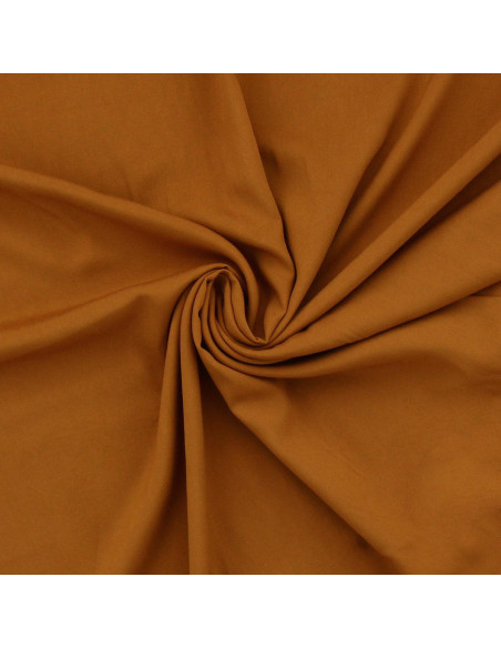 Tissu popeline de viscose - Ocre foncé